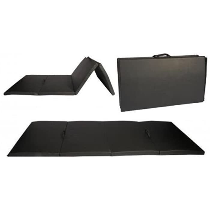BestMassage 4x10x2 Thick Folding Panel Gymnast Black Mat GymFitness Exercise Mat