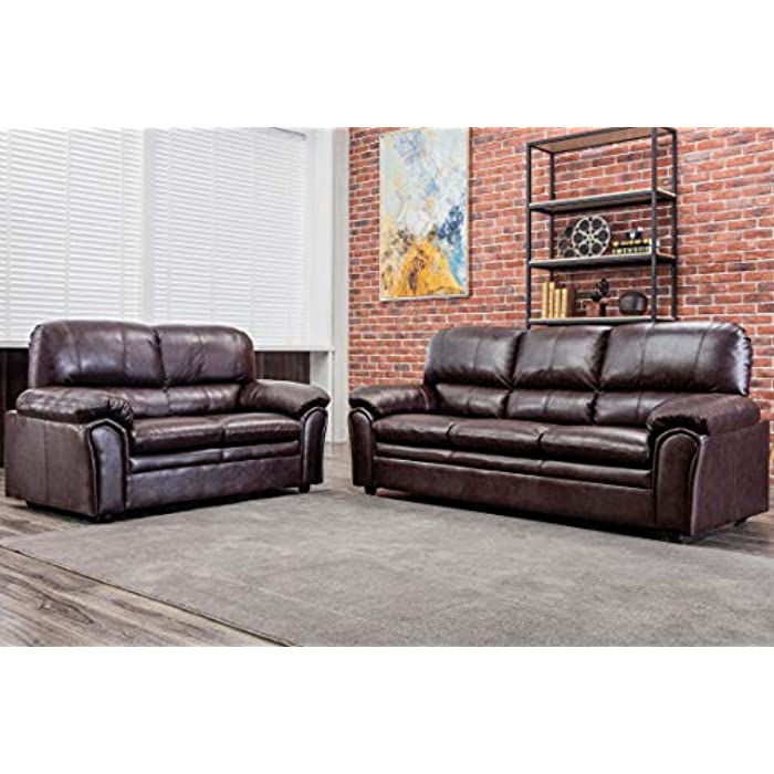 Sofa Set Sectional Sofa for Living Room Couch and Sofas PU Leather Loveseat Sofa Contemporary Modern Sofa for Home Furniture 3 Seat Futon