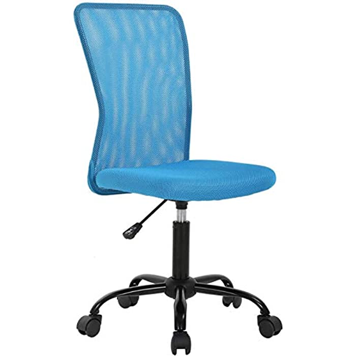 Mesh Office Chair with Ergonomic Lumbar Support Cheap Desk Chair Computer Adjustable Swivel Rolling Chair for Home&Office, Blue
