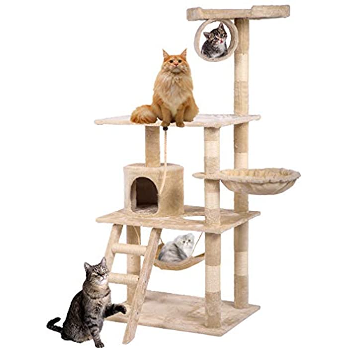 BestPet 64" Cat Tree Tower Condo Furniture Scratch Post Kitty Pet House