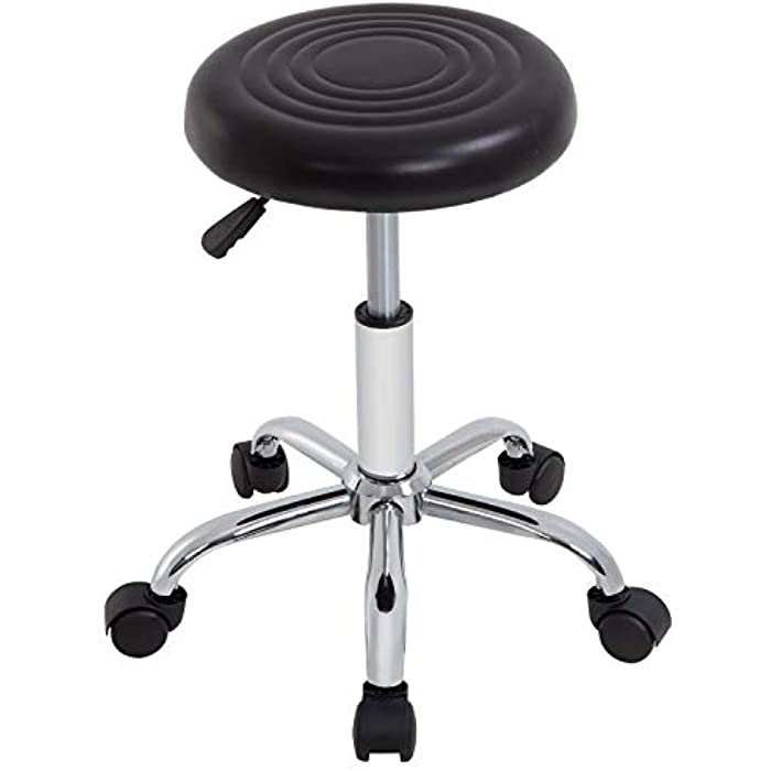 Rolling Stool with Wheels Stool Chair Swivel Stool Massage Stool Height Adjustable Office Stool Diameter 12 Inches Hydraulic Rolling Chair Spa Chair Medical Stool Seat PU Cushion Salon Stool