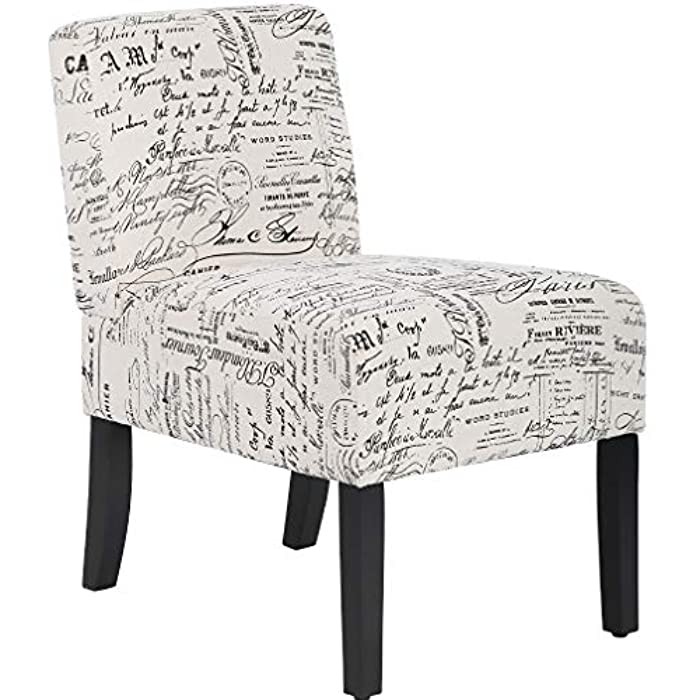 Dining Chairs Accent Chair with Solid Wood Legs Home Furniture for Living Room Armless Chair Modern Accent Chair Elegant Design Modern Fabric Living Room Chairs Sofa