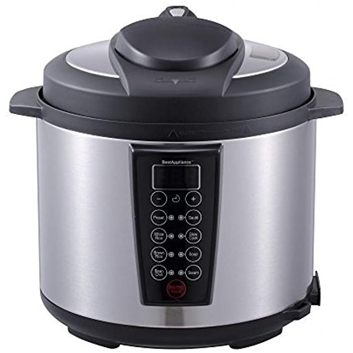 BestApplince Electric, Stainless Steel Pot For slow cook, rice cooker, yogurt, Steamer and Sterilizer, 6-Quart