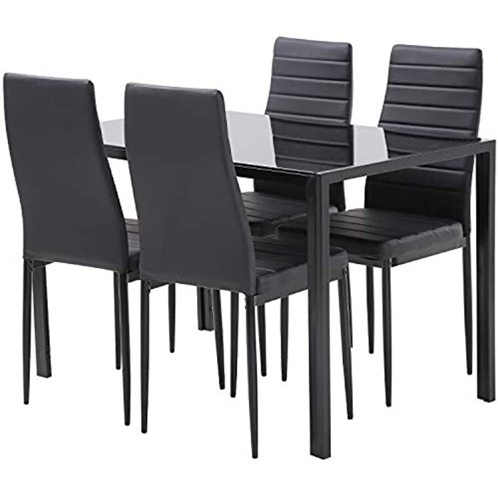 FDW Dining Table Set Dining Table Dining Room Table Set for Small Spaces Kitchen Table and Chairs for 4 Table with Chairs Home Furniture Rectangular Modern