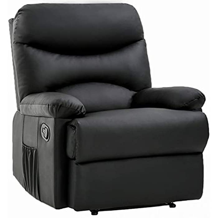 Recliner Chair Reclining Sofa PU Leather Recliner Sofa Padded Seat for Living Room Modern Home Amphitheater Seating