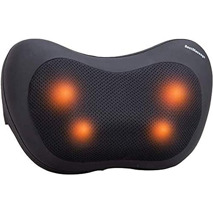 Shiatsu Back Neck Massager Shiatsu Massage Pillow Neck Massager Pillow Kneading Massage Pillow with Heat for Stress Relief Ultimate Relaxation Shoulders Lower Back Calf Legs Foot