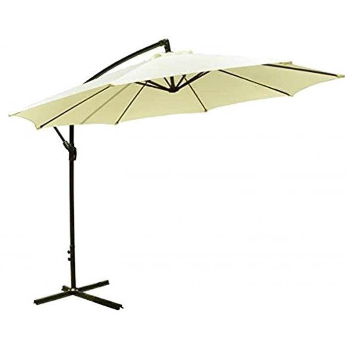 BestMassage 10' Patio Umbrella Offset Hanging Umbrella Outdoor Market Umbrella