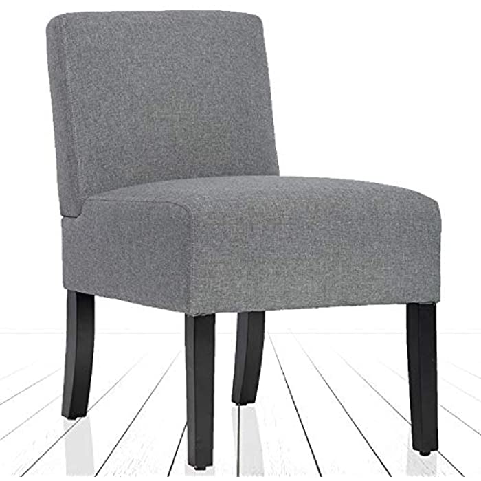 Dining Chairs for Living Room Armless Chair Modern Design Fabric Armless Contemporary Accent Dining Chairs Sofa with Solid Wood Legs