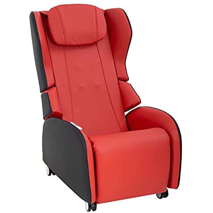 Full Body Shiatsu Massage Chair with 3-Speed Folding Backrest Electric Massage Chair Easy to Move for Living Room Bedroom Office，Red