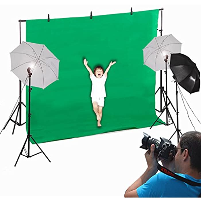 BestMassage Photo Studio Video Photography Lighting Kit Portrait Day Light Backdrop Support Stand and Background