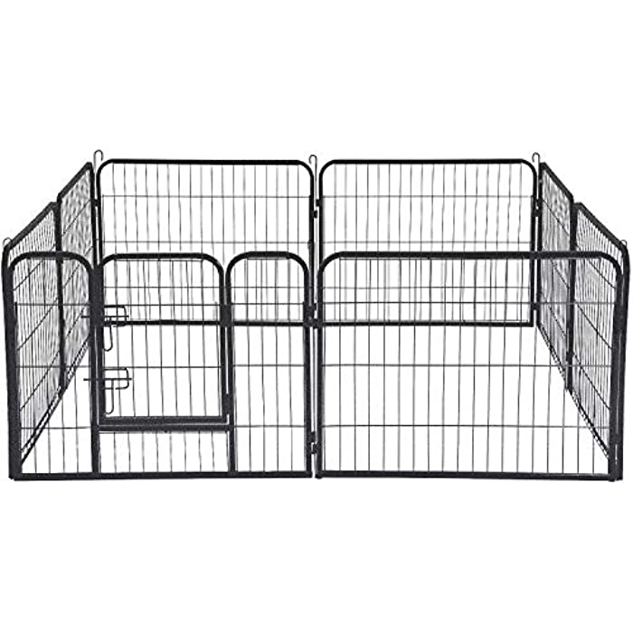 Pet Playpen 8 Panel 24”32”40” inch Indoor & Outdoor Folding Metal Exercise Pen & Pet Playpen Puppy Cat Exercise Fence Barrier Playpen Kennel