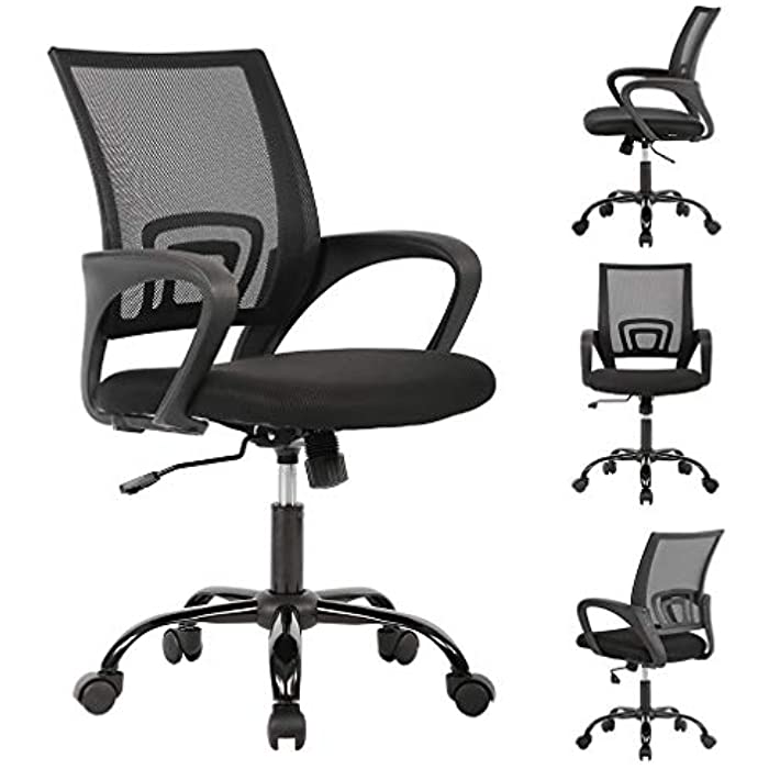 Ergonomic Office Chair Cheap Desk Chair Mesh Computer Chair Back Support Modern Executive Adjustable Arms Rolling Swivel Chair for Women, Men(4 Pack)