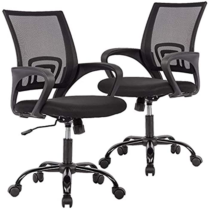 Ergonomic Office Chair Cheap Desk Chair Mesh Computer Chair Back Support Modern Executive Adjustable Arms Rolling Swivel Chair for Women, Men(2 Pack)