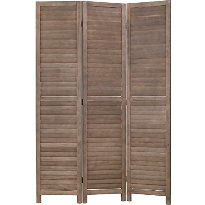 3 Panel Wood Room Divider 4.3 Ft Tall Privacy Wall Divider 67.7