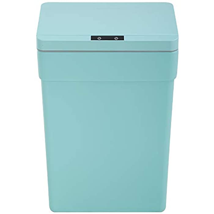 13 Gallon Trash Can Plastic Kitchen Trash Can Automatic Touch Free High-Capacity Garbage Can with Lid for Bedroom Bathroom Home Office 50 Liter (Blue)